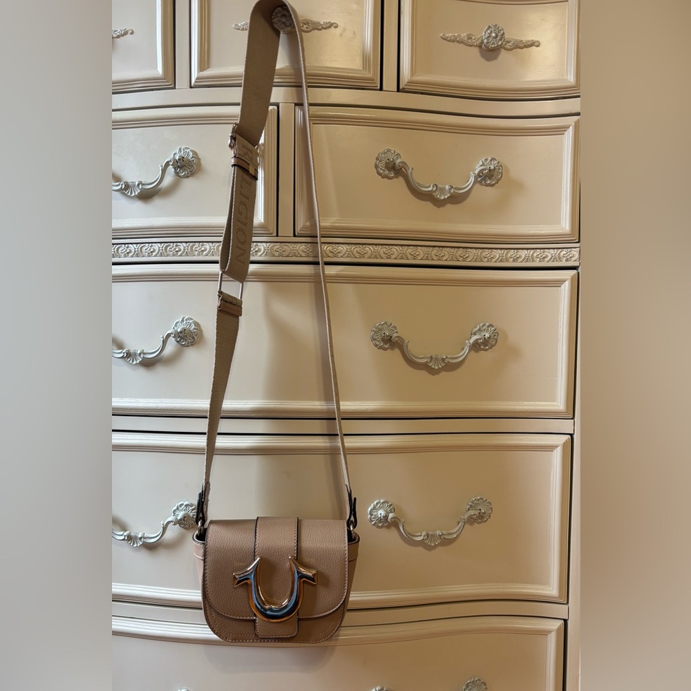 Tan true religion  cross body bag